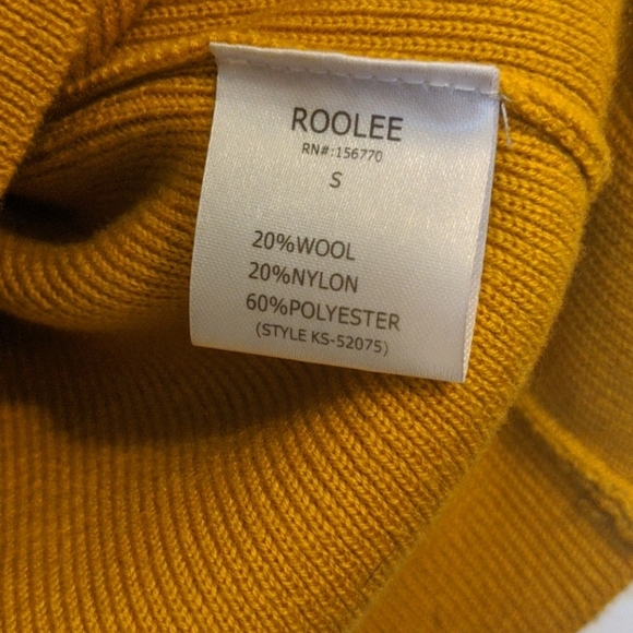 Roolee mustard and pink sweater tee S - Picture 5 of 5
